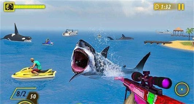 鲨鱼狩猎动物射击SharkDeadlyHuntingBeach图3