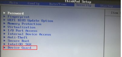 联想ThinkPad笔记本BIOS中secureboot安全启动关闭不了解决方法