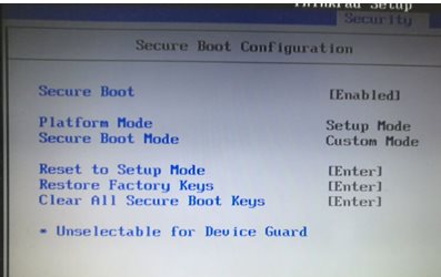 联想ThinkPad笔记本BIOS中secureboot安全启动关闭不了解决方法