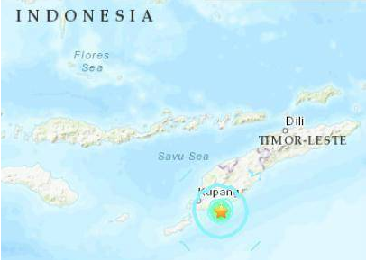 帝汶岛海域地震详情介绍