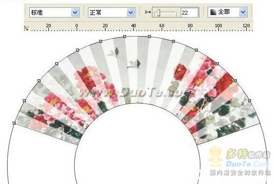 CorelDRAW鼠绘逼真漂亮的手折扇