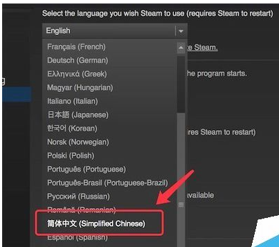 MAC版steam怎么设置中文