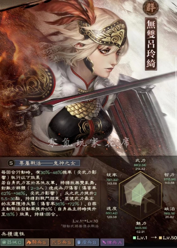 三国志战略版无双吕玲绮怎么样无双吕玲绮值得培养吗