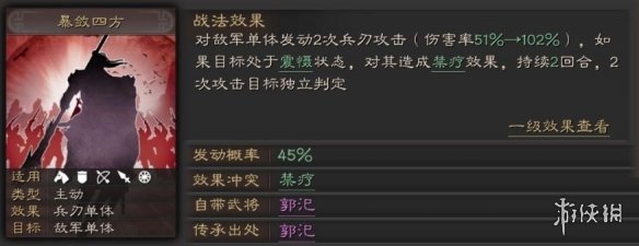 三国志战略版暴敛四方可以配给谁-暴敛四方战法怎么样