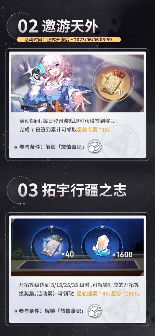 崩坏星穹铁道1.0版本活动前瞻活动有什么内容