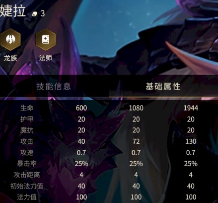 金铲铲之战婕拉技能属性一览