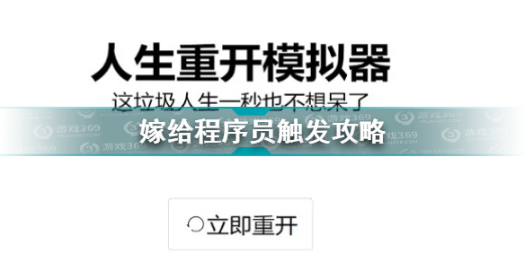 人生重开模拟器嫁给程序员怎么触发嫁给程序员触发攻略