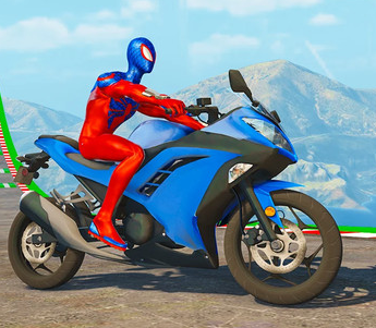 超级英雄斜坡摩托