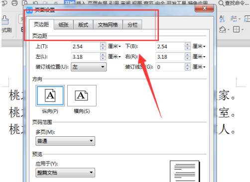 WPS2019文字页面设置的方法