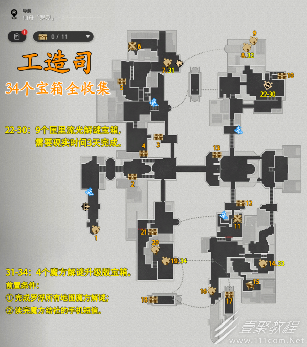 崩坏星穹铁道仙舟罗浮工造司34个宝箱全收集攻略分享