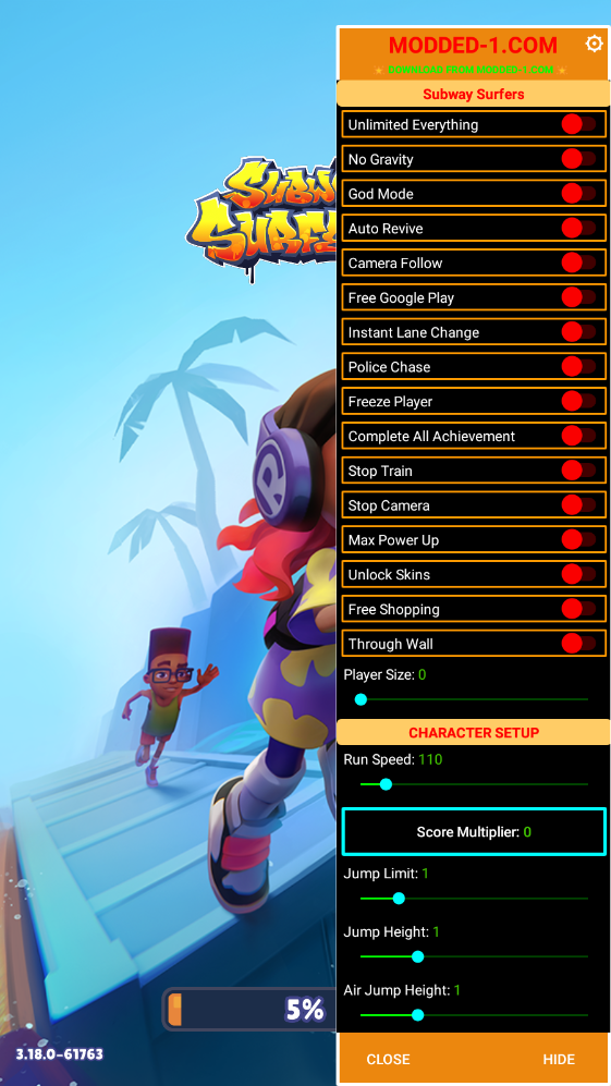 地铁跑酷黑客菜单