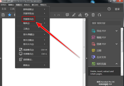 AdobeAcrobatReaderDC开启双页模式的方法