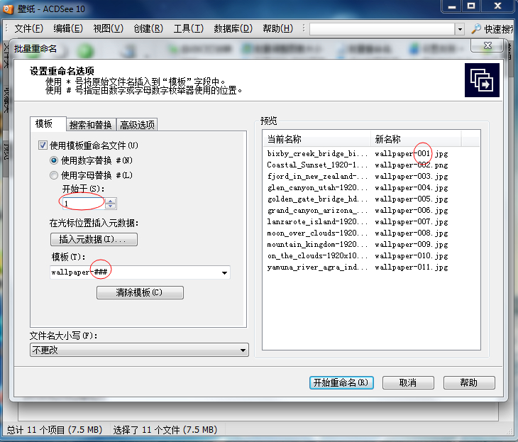 ACDsee图片批量大小修改命名教程