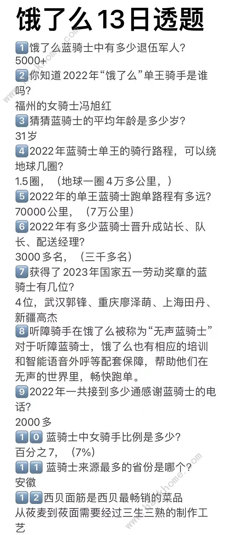 2023饿了么7月13日免单题目透析最新7.13免单题库答案一览