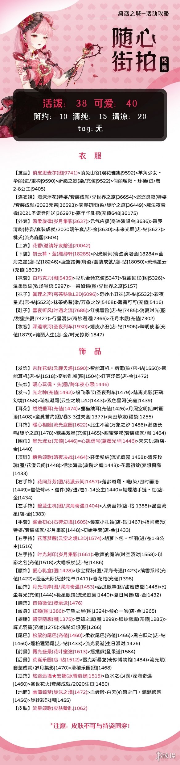 奇迹暖暖随心街拍怎么搭配绮恋之城随心街拍搭配攻略