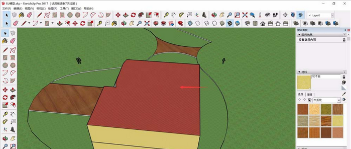 SketchUp中隐藏后边线的操作教程