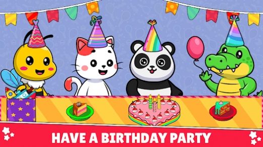 儿童蛋糕生日派对湖游戏