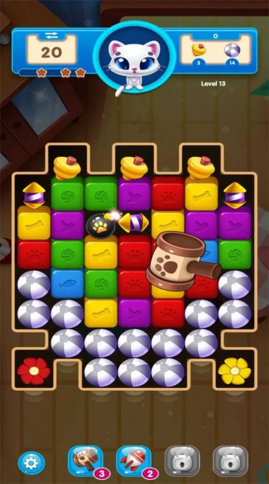 小猫流行积木（Kitten Pop Blocks）游戏图1