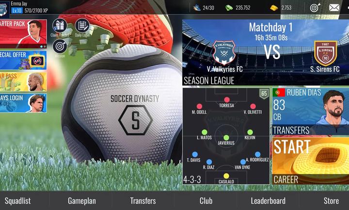 Soccer Dynasty: Club Manager游戏图3