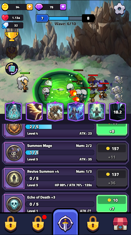 骨铸死灵：放置RPG（Boneforge Necro: Idle RPG）游戏图1