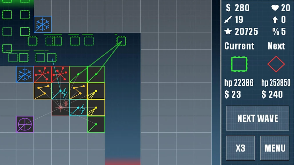 激光塔防御（Laser TD）游戏图1