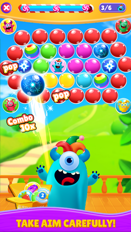 Monster Rescue Kids Bubble Pop游戏图2