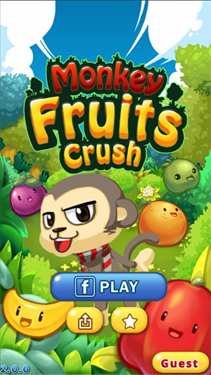 猴子水果粉碎MonkeyFruitsCrush