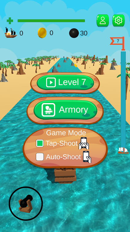 海盗船射击冲刺游戏(Pirate Ship Shoot and Run)图1