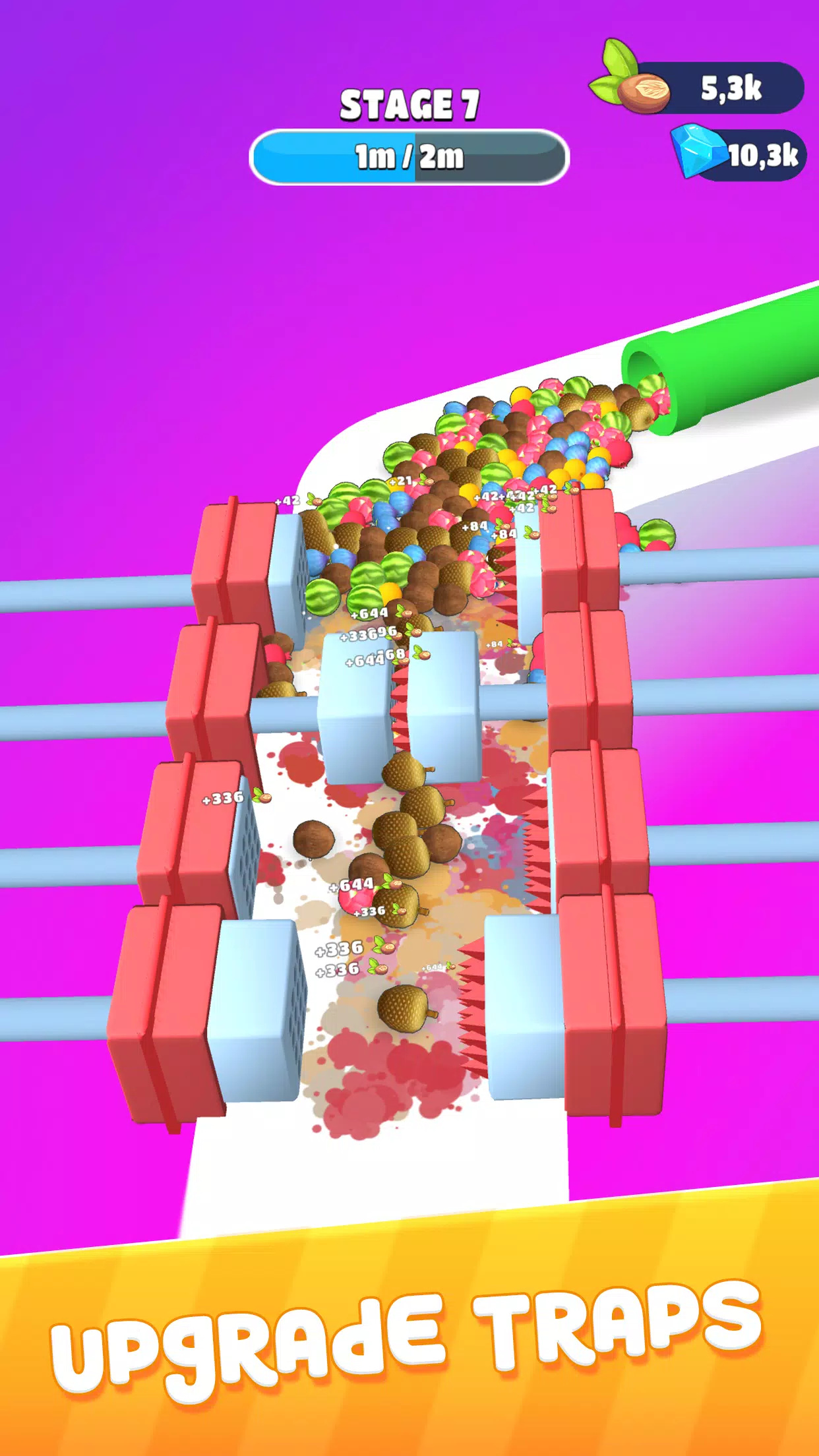 水果切片压扁游戏(Trap Fruit: Slice & Squish)图3