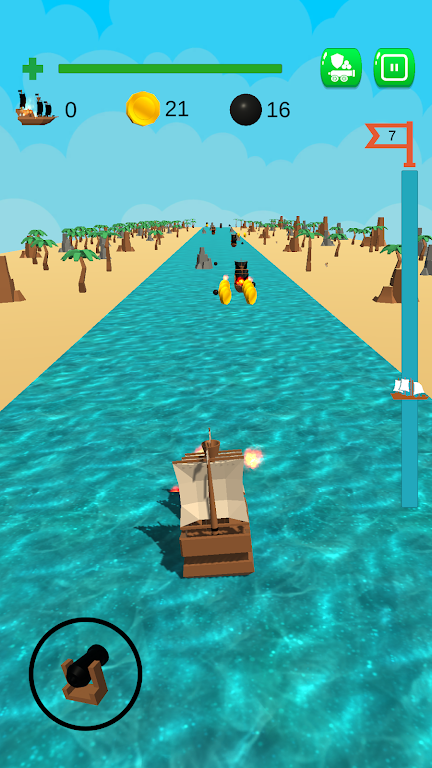 海盗船射击冲刺游戏(Pirate Ship Shoot and Run)图3