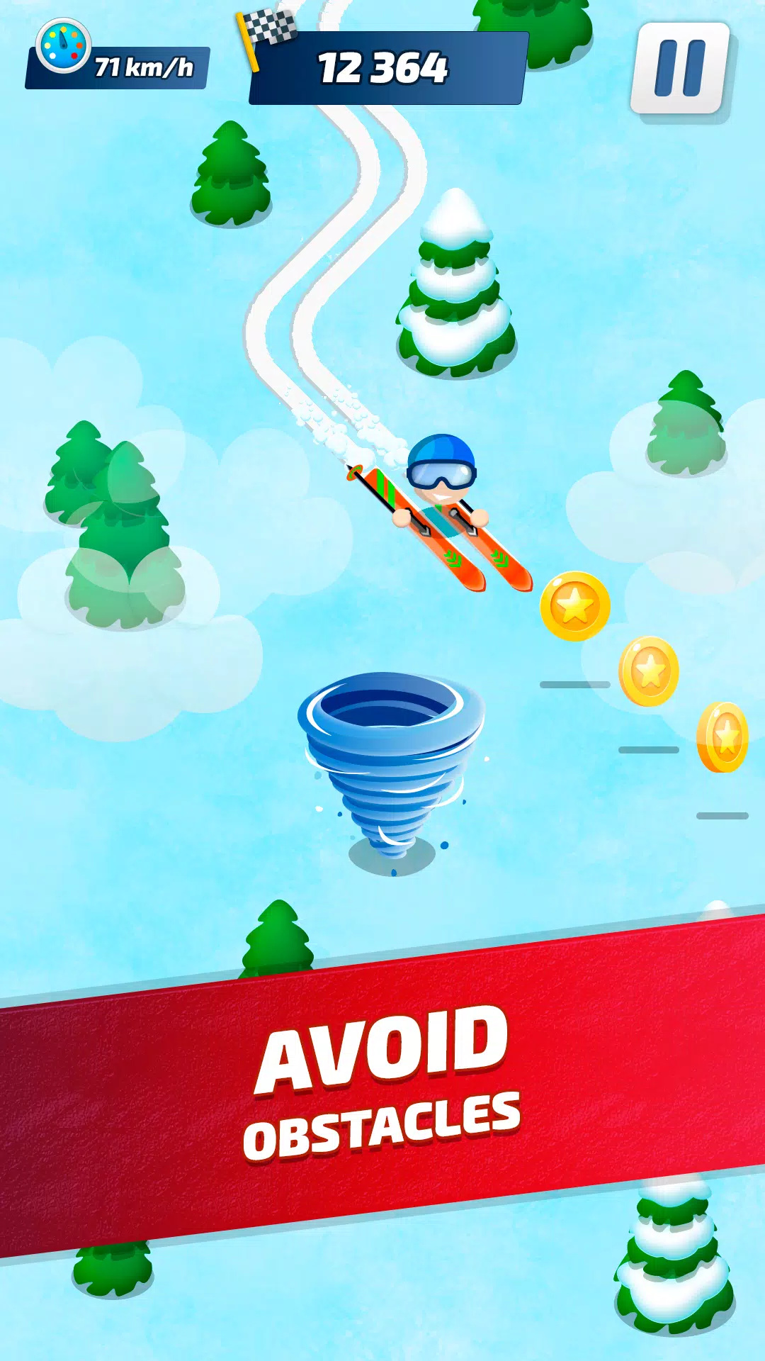 滑雪道冬季比赛游戏(Ski Run Winter race)图2
