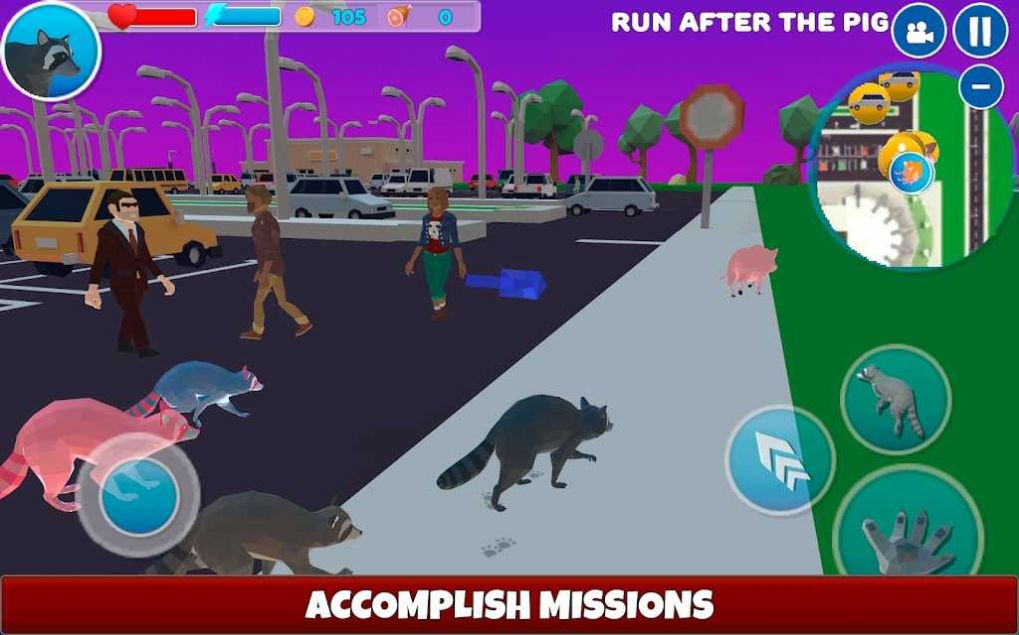 浣熊冒险模拟器（Raccoon Adventure: City Simulator 3D）图1