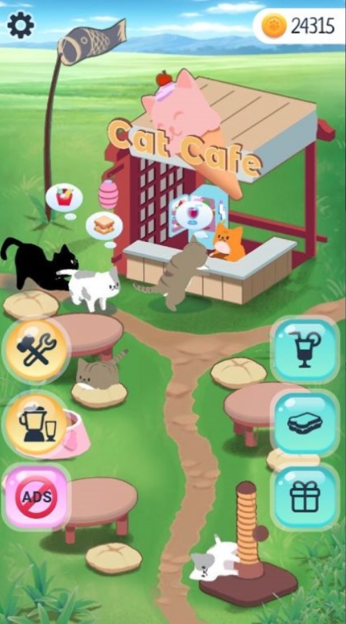 Cat barista: food truck drinks