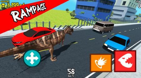 Dinosaur Road Rampage游戏