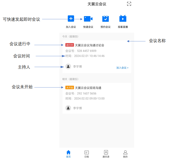 天翼云会议APP图3