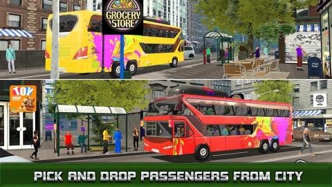 旅游教练公路驾驶游戏(Tourist Coach Dangerous Offroad)图1