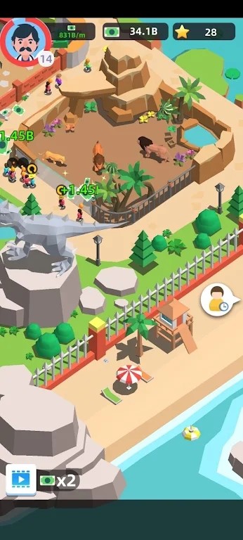 Idle Animal Paradise手游图2