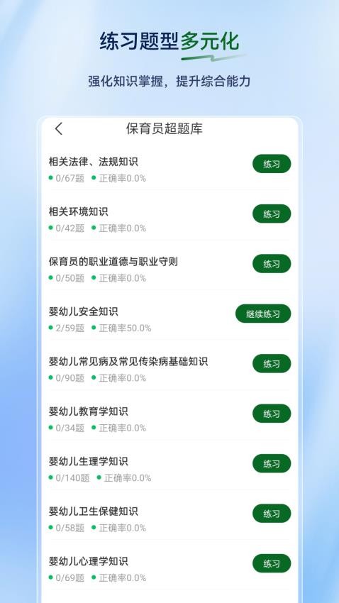 保育员超题库app图1