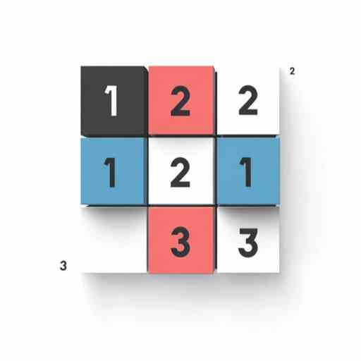 彩色数字3D游戏图标