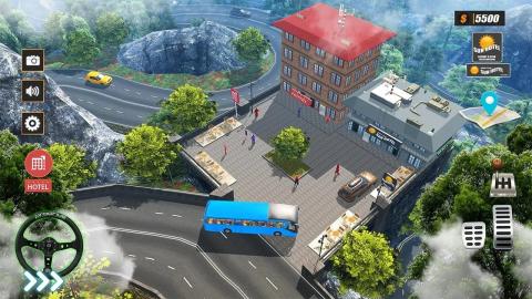 旅游教练公路驾驶游戏(Tourist Coach Dangerous Offroad)图2