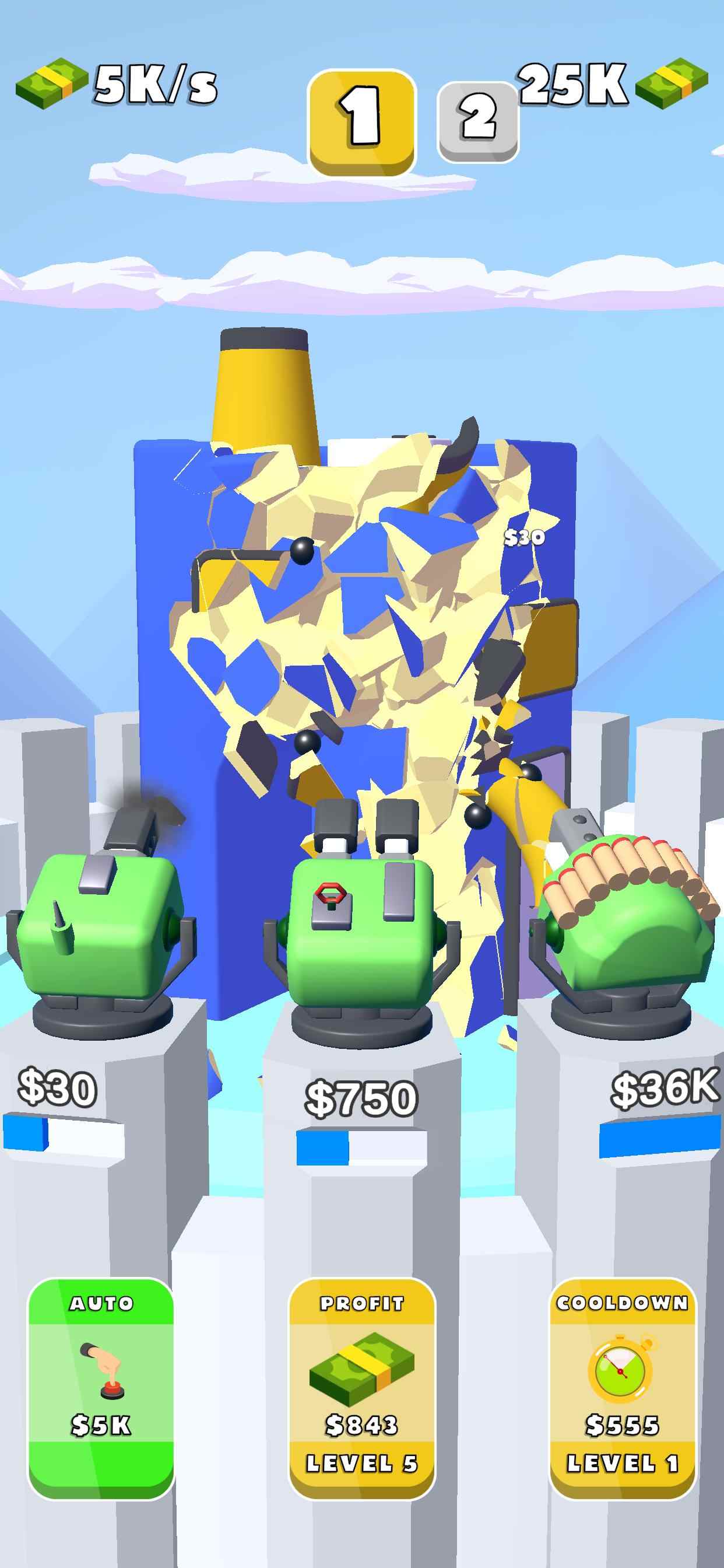 大炮空闲 3D游戏图3