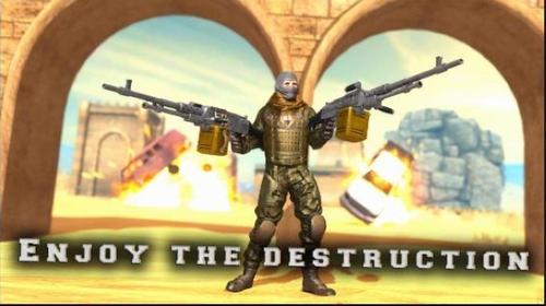 Desert Gunner Battlefield Machine Gun Game游戏图2