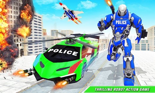 Flying Helicopter Car Robot手游图1