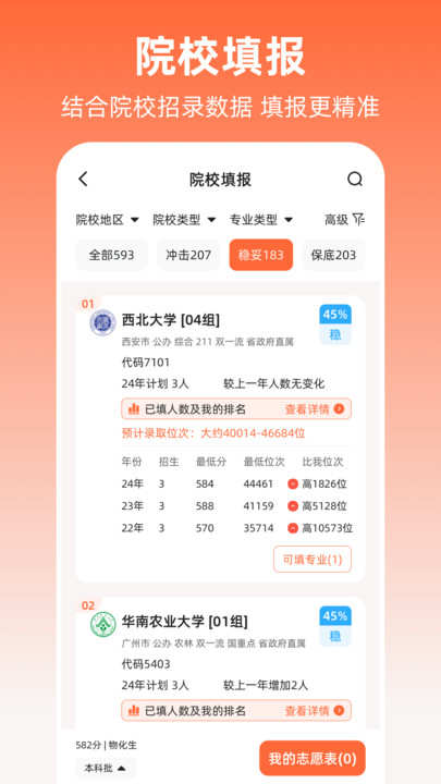 阳光高考志愿2025软件图1