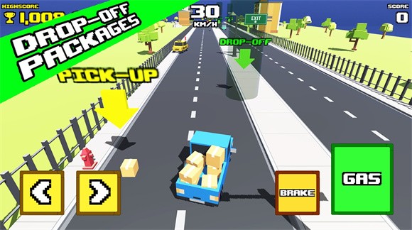 疯狂之路皮卡车（Crazy Road: Pickup Truck）游戏图1