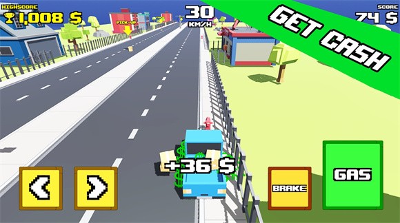 疯狂之路皮卡车（Crazy Road: Pickup Truck）游戏图2