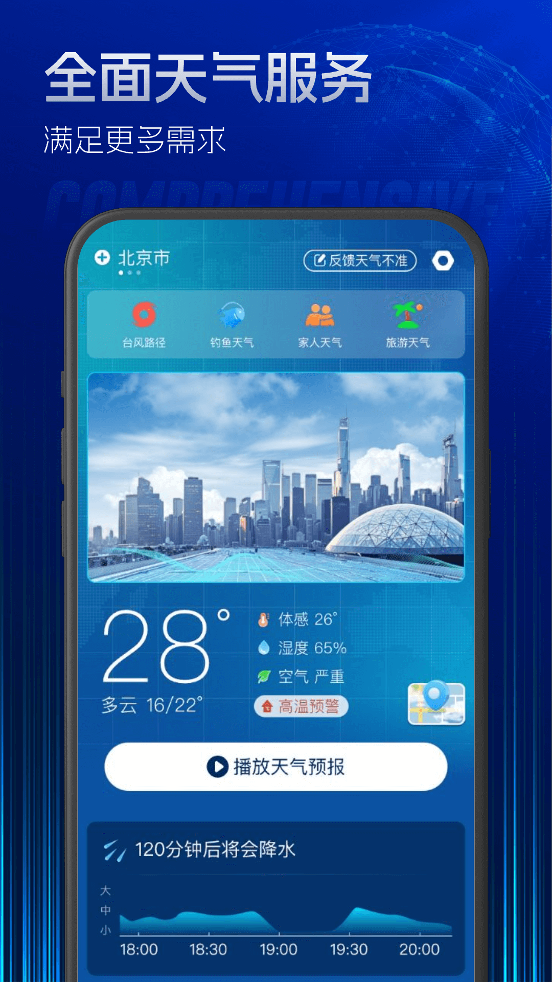 5G实时定位天气app