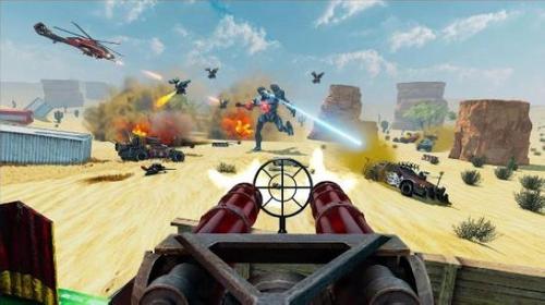Desert Gunner Battlefield Machine Gun Game游戏