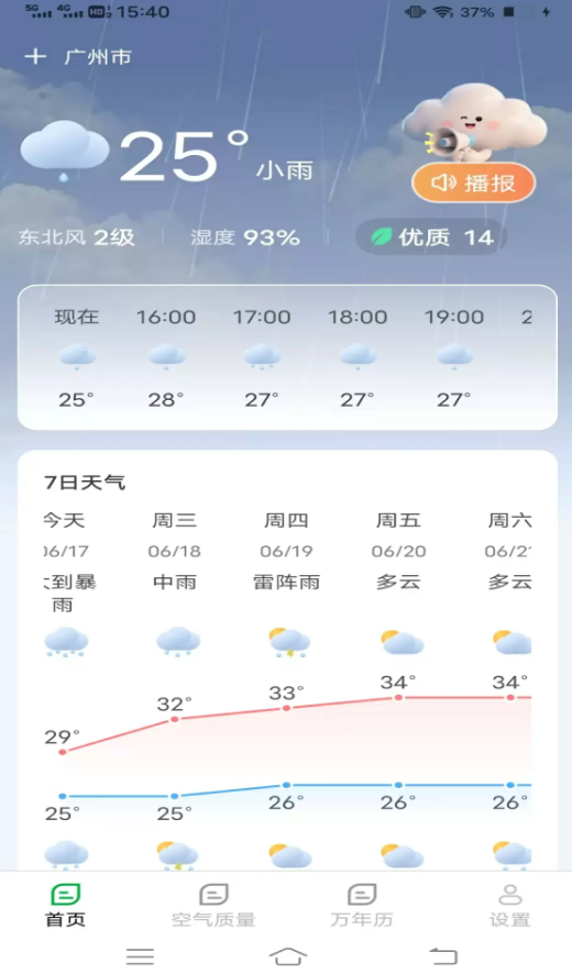 每周天气预报最新版