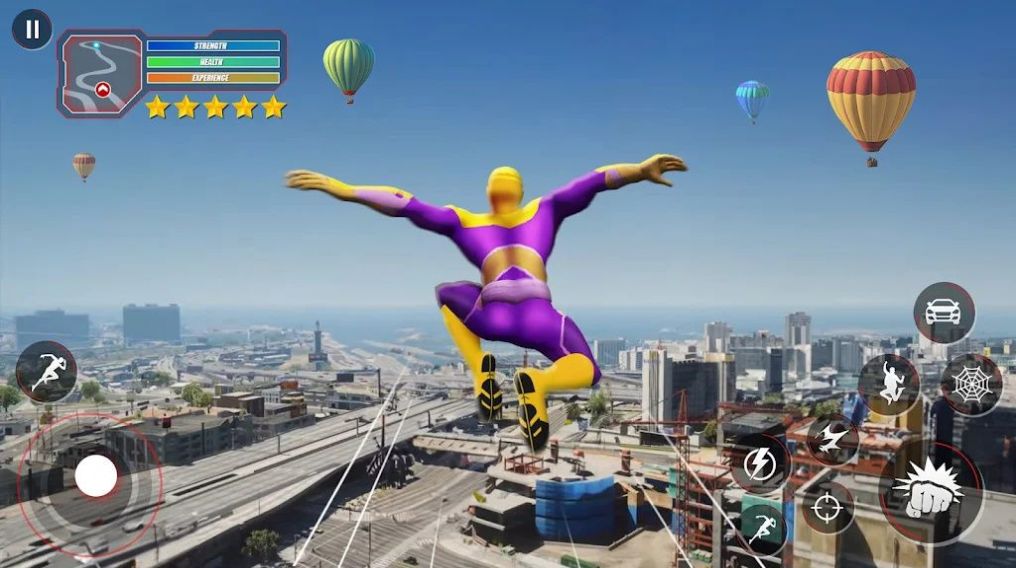 Super Rope Hero: Flying City游戏图3